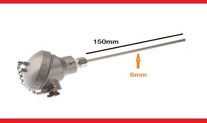 Small Box Head Thermocouple pt100 6mm 150mm