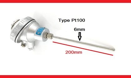 Small Box Head Thermocouple pt100 6mm 200mm