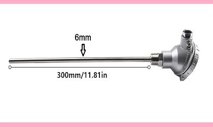 Small Box Head Thermocouple pt100 6mm 300mm