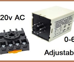Delay Timer 0-60M Analog Timer AC 220V With Base
