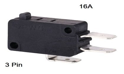 Rice Cooker’s Spare Parts Micro Switch 3 Pin 16Amps
