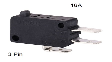 Rice Cooker's Spare Parts Micro Switch 3 Pin 16Amps