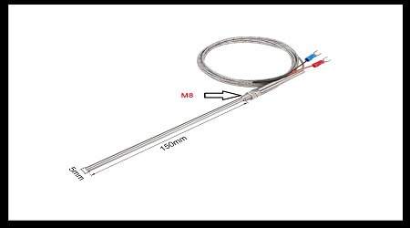 K Type Thermocouple Length 5X150mm 2 Meters Wire - Image 3