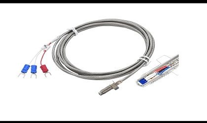 Pt100 Thermocouple 5x25mm with 2 Meter Cable