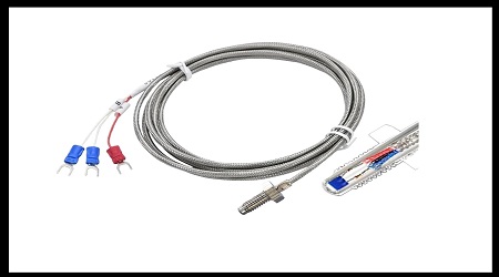 Pt100 Thermocouple 5x25mm with 2 Meter Cable