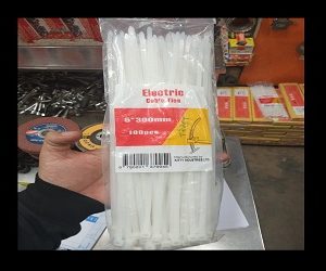 Cable Ties 12 inch Nylon White Color 100 Pcs Packet