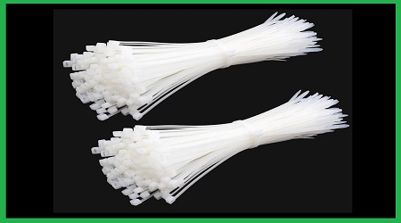 Cable Ties 8 inch Nylon White Color 100 Pcs Packet - Image 2