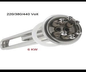 Stainless Steel 6 KW Round Flanged Dishwasher Heater